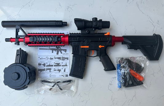 M4 style blaster red and black